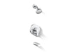 KOHLER K-T49980-4Y Pitch Rite-Temp bath and shower trim kit with push-button diverter and lever handle, 2.5 gpm, polished...
