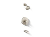 KOHLER K-T49980-4Y Pitch Rite-Temp bath and shower trim kit with push-button diverter and lever handle, 2.5 gpm, vibrant...