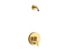 KOHLER K-T49989-4L Pitch Rite-Temp shower trim kit with push-button diverter, less showerhead, vibrant brushed moderne brass