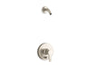 KOHLER K-T49989-4L Pitch Rite-Temp shower trim kit with push-button diverter, less showerhead, vibrant brushed nickel