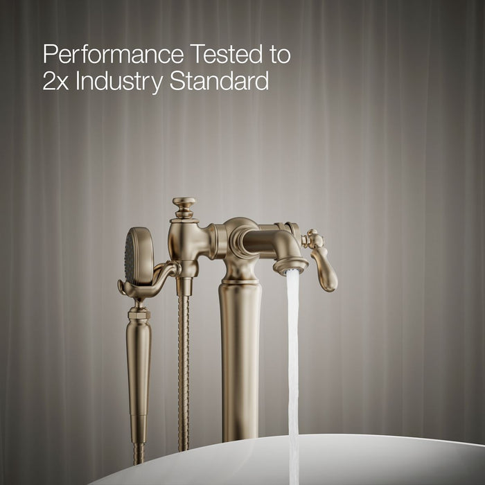 KOHLER K-T72790-9M Artifacts Floor-mount bath filler trim with handshower