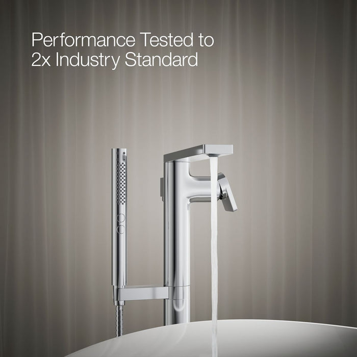 KOHLER K-T73087-4 Composed Floor-mount bath filler trim with handshower