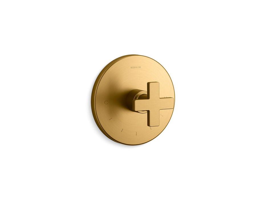 KOHLER K-T73133-3 Composed MasterShower temperature control valve trim with cross handle