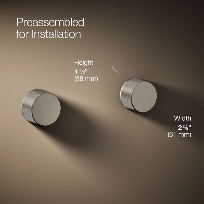 KOHLER K-T77981-8 Components Wall-mount bathroom sink faucet Oyl handle trim, vibrant brushed nickel - view 2