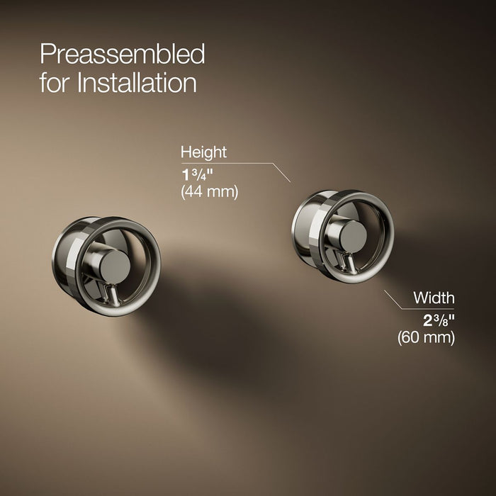 KOHLER K-T77981-9 Components Wall-mount bathroom sink faucet Industrial handle trim