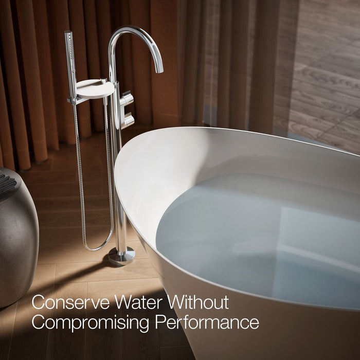 KOHLER K-T77984-4 Components Floor-mount bath filler trim with lever handles and handshower