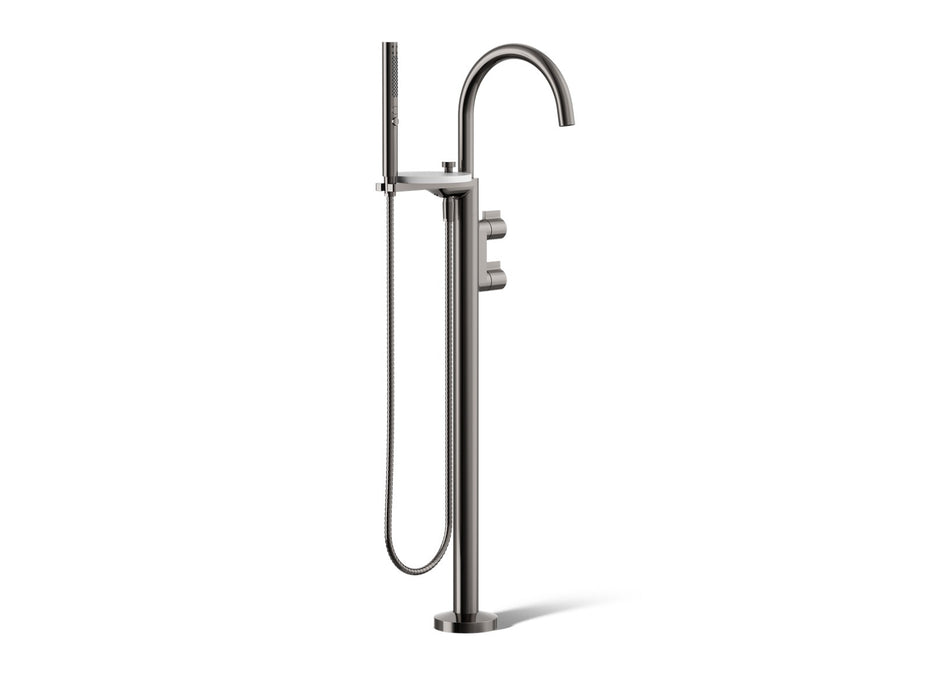 KOHLER K-T77984-4 Components Floor-mount bath filler trim with lever handles and handshower