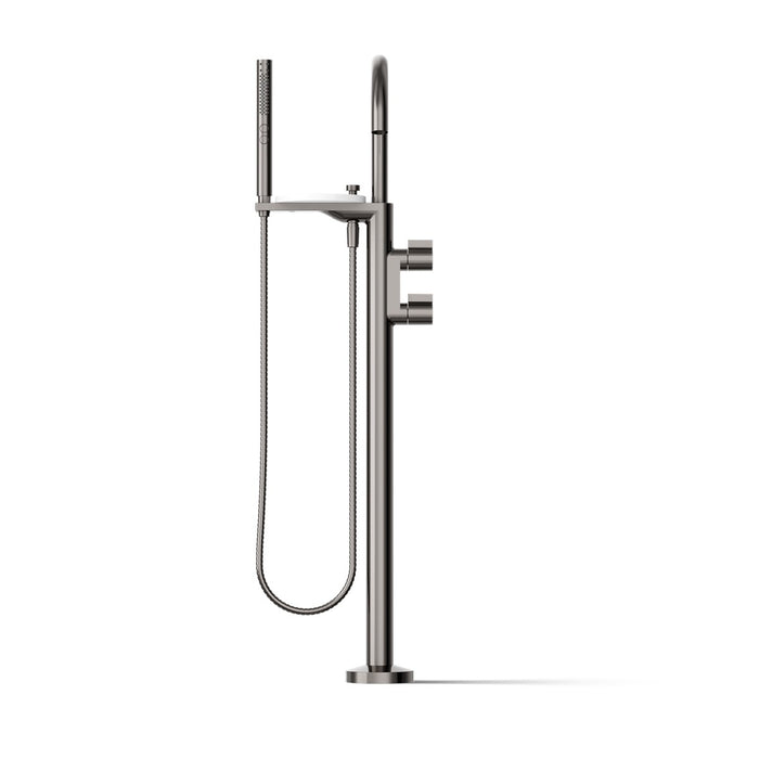 KOHLER K-T77984-4 Components Floor-mount bath filler trim with lever handles and handshower