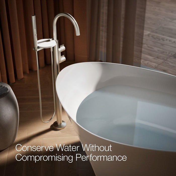 KOHLER K-T77984-4 Components Floor-mount bath filler trim with lever handles and handshower