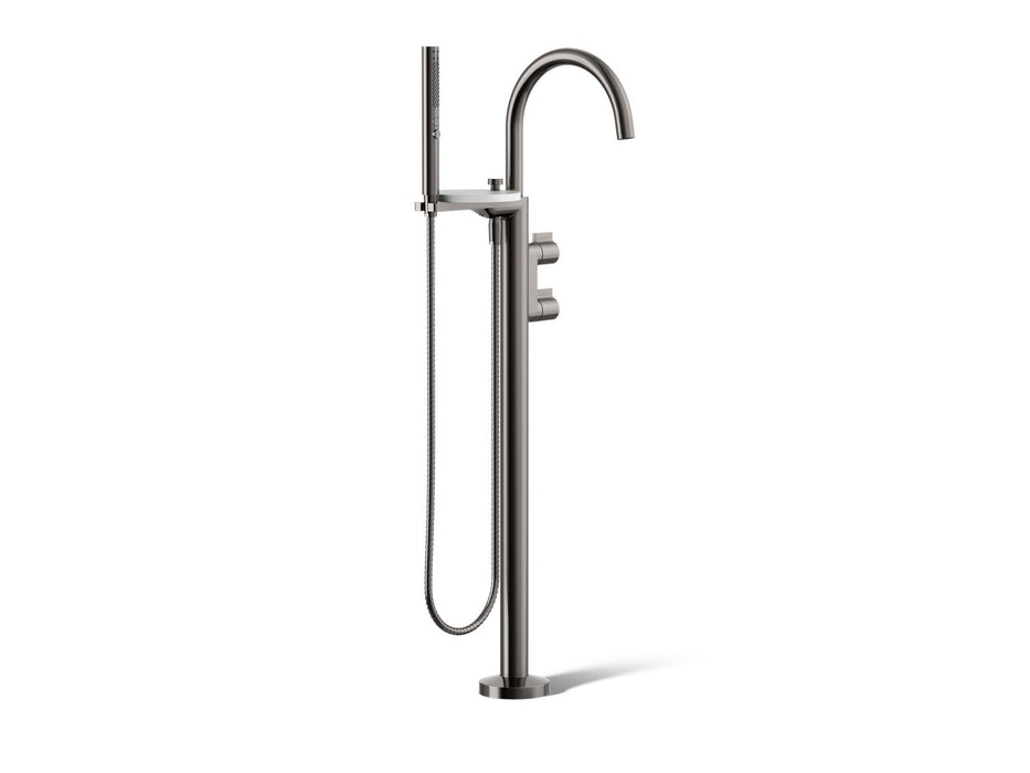 KOHLER K-T77984-4 Components Floor-mount bath filler trim with lever handles and handshower
