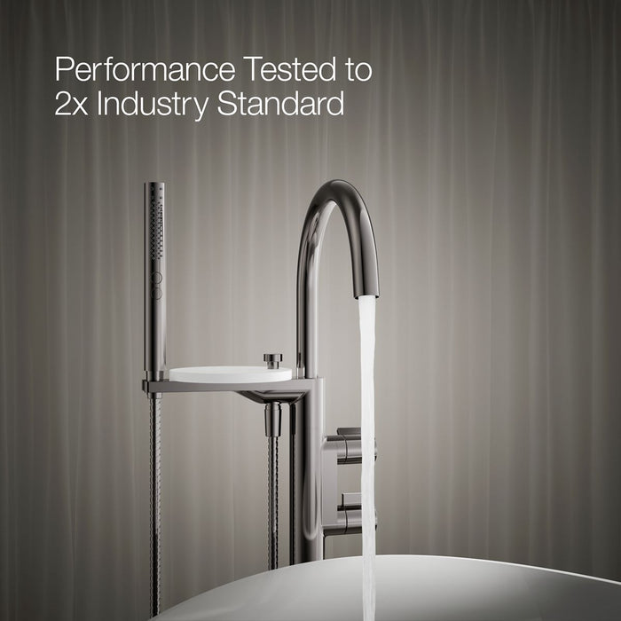KOHLER K-T77984-4 Components Floor-mount bath filler trim with lever handles and handshower