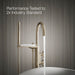 KOHLER K-T77984-9 Components Floor-mount bath filler trim with industrial handles and handshower, vibrant brushed bronze...