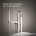 KOHLER K-T77984-9 Components Floor-mount bath filler trim with industrial handles and handshower, vibrant polished nickel...