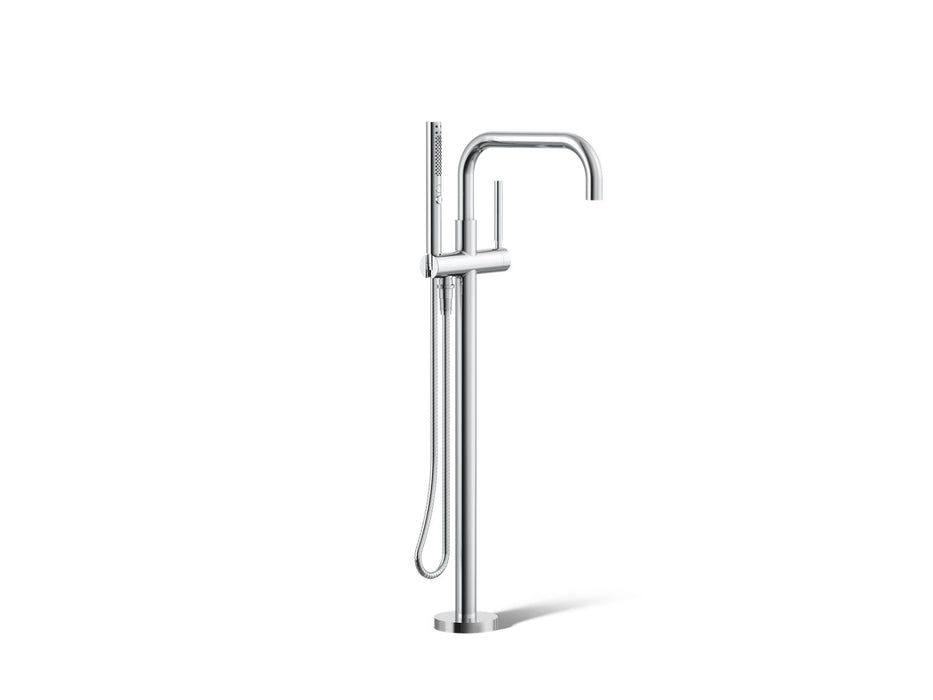 KOHLER K-T97328-4 Purist Floor-mount bath filler trim with handshower