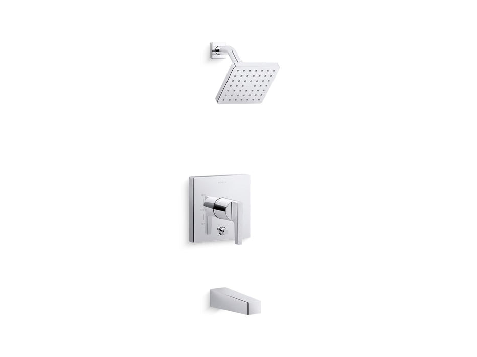 KOHLER K-T99763-4 Honesty Rite-Temp bath and shower trim kit with push-button diverter, 2.5 gpm