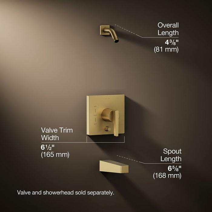 3/4 view of product with dimensions