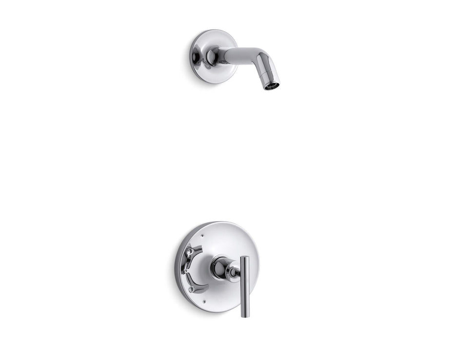 KOHLER K-TLS14422-4 Purist Rite-Temp shower trim kit with lever handle, without showerhead