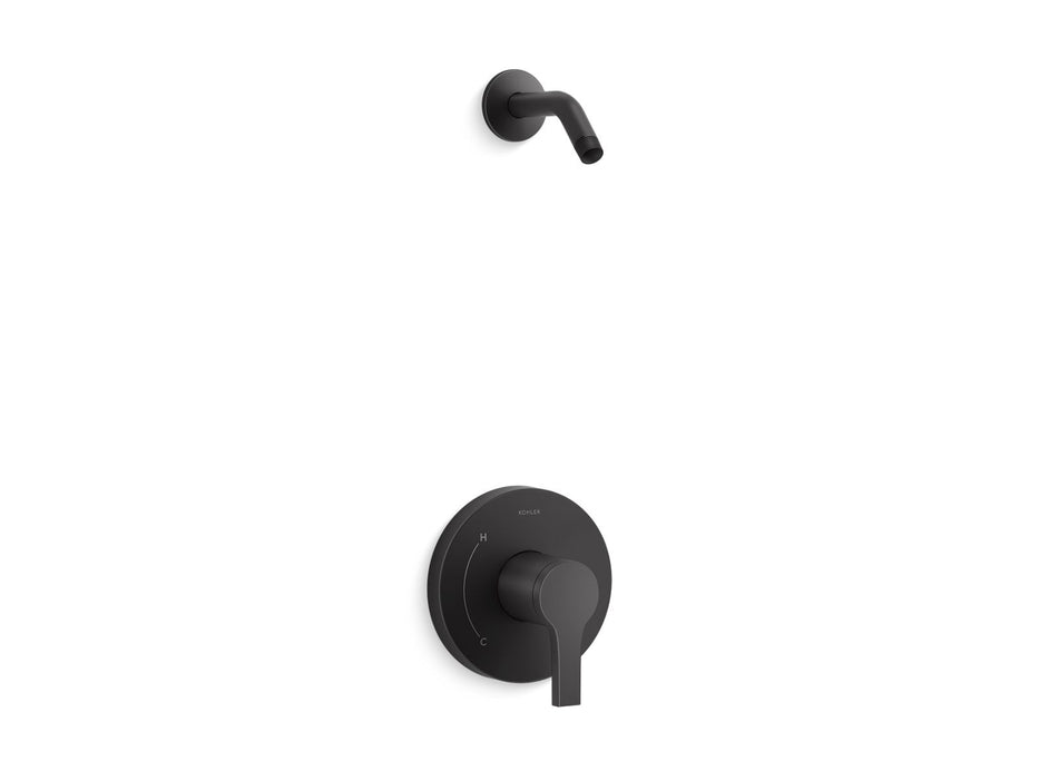 KOHLER K-TLS35321-4 Elate Rite-Temp shower trim kit, without showerhead, matte black