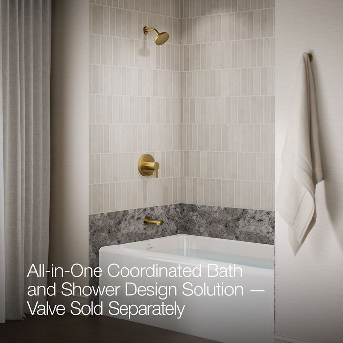 KOHLER K-TLS35327-4 Elate Rite-Temp bath and shower trim kit with push-button diverter, without showerhead