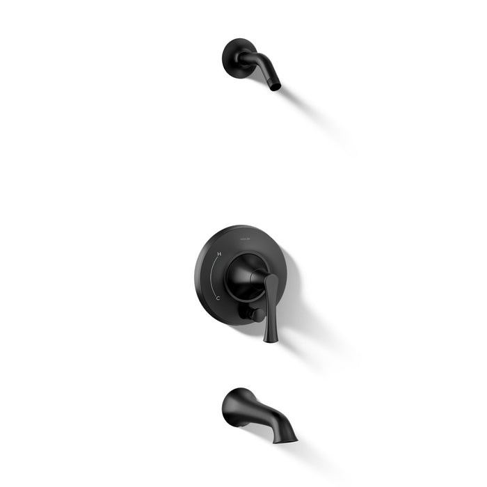 KOHLER K-TLS35944-4 Buckley Rite-Temp bath and shower trim kit with push-button diverter, without showerhead