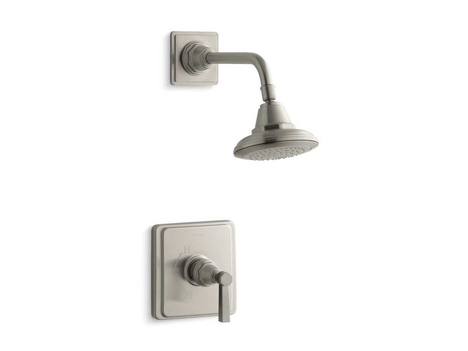 KOHLER K-TS13134-4A Pinstripe Rite-Temp shower trim kit with lever handle, 2.5 gpm