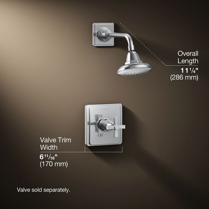 3/4 view of product with dimensions