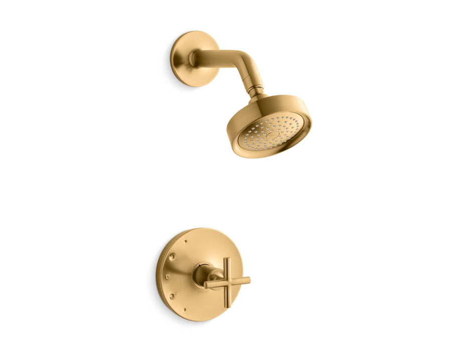 KOHLER K-TS14422-3 Purist Rite-Temp shower trim kit with cross handle, 2.5 gpm