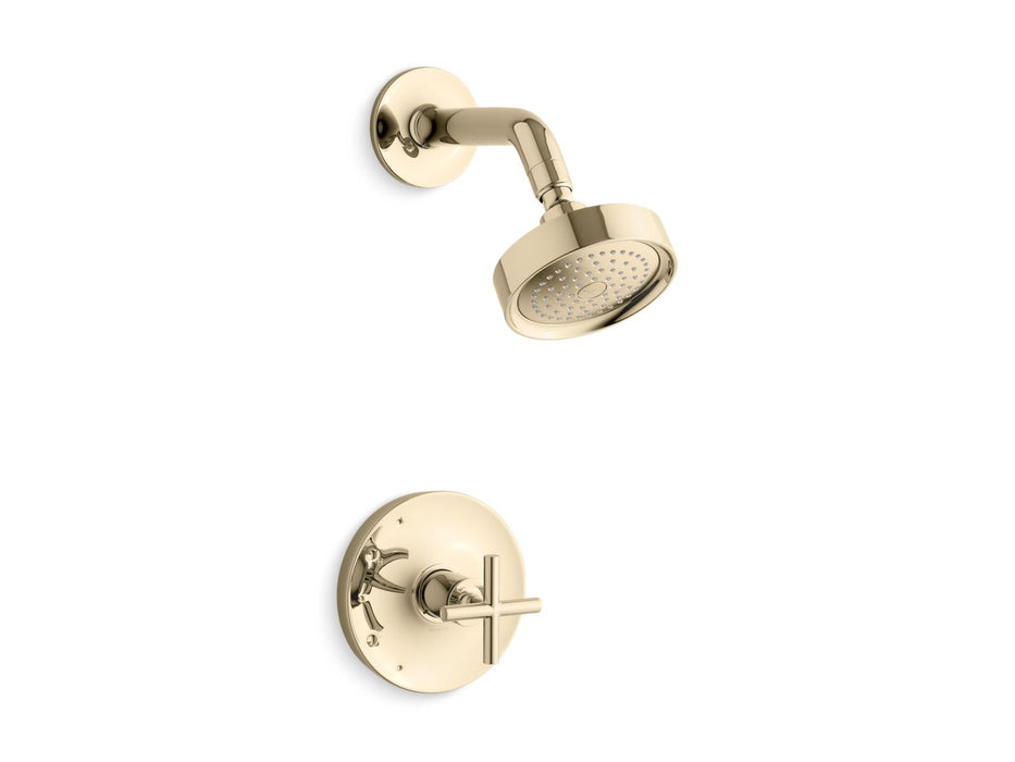 KOHLER K-TS14422-3 Purist Rite-Temp shower trim kit with cross handle, 2.5 gpm