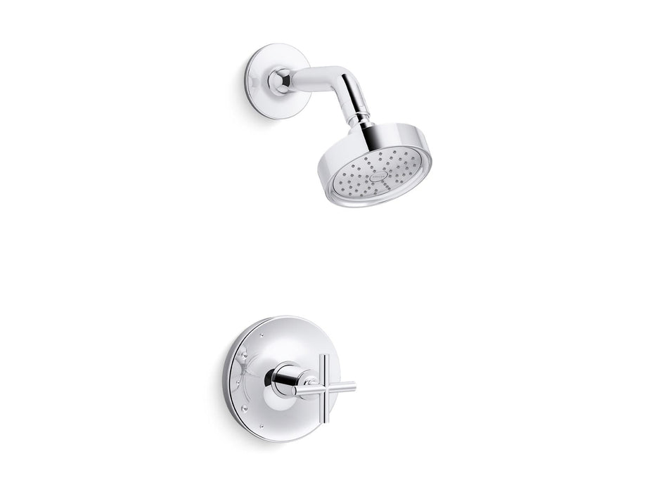 KOHLER K-TS14422-3G Purist Rite-Temp shower trim kit with cross handle, 1.75 gpm
