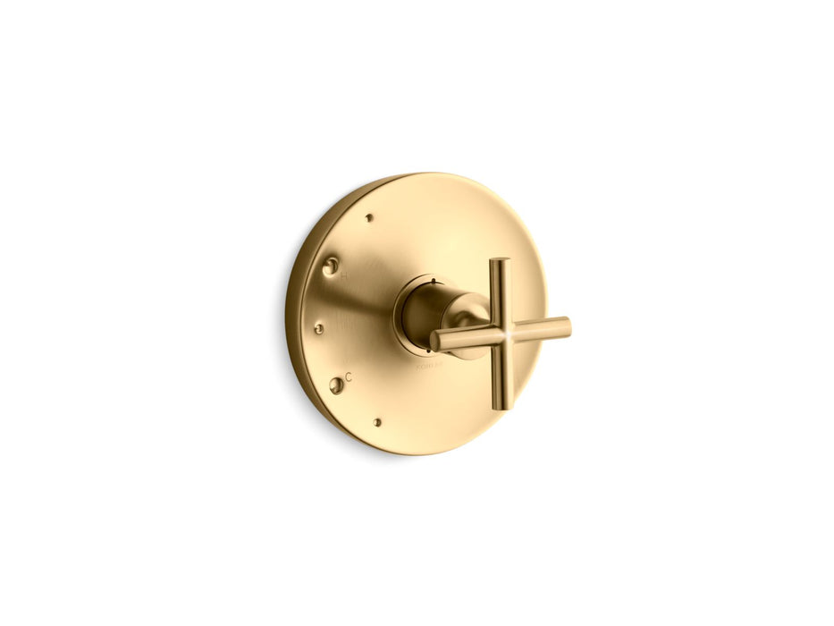 KOHLER K-TS14423-3 Purist Rite-Temp valve trim with cross handle