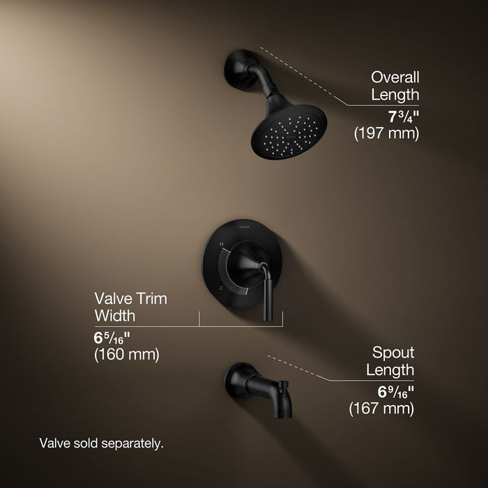 KOHLER K-TS27421-4 Tone Rite-Temp bath and shower trim kit, 2.5 gpm