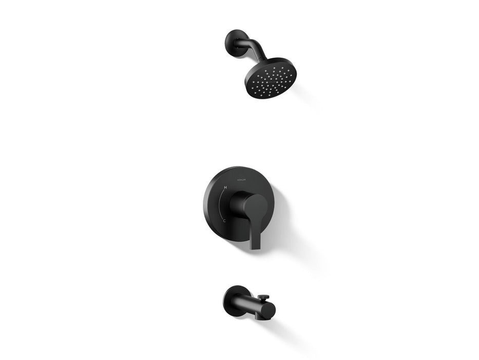 KOHLER K-TS35322-4Y Elate Rite-Temp bath and shower trim kit, 2.5 gpm, matte black