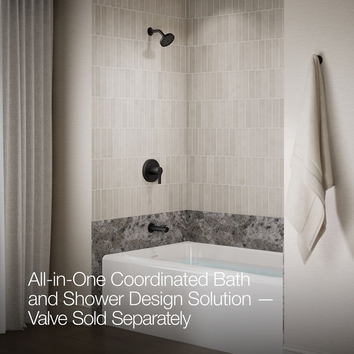 KOHLER K-TS35322-4Y Elate Rite-Temp bath and shower trim kit, 2.5 gpm, matte black - view 2