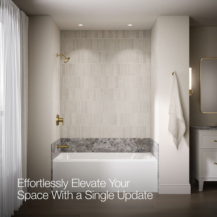 KOHLER K-TS35322-4Y Elate Rite-Temp bath and shower trim kit, 2.5 gpm, vibrant brushed moderne brass - view 3