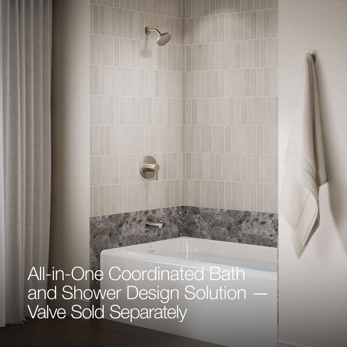 KOHLER K-TS35322-4Y Elate Rite-Temp bath and shower trim kit, 2.5 gpm, vibrant brushed nickel - view 2
