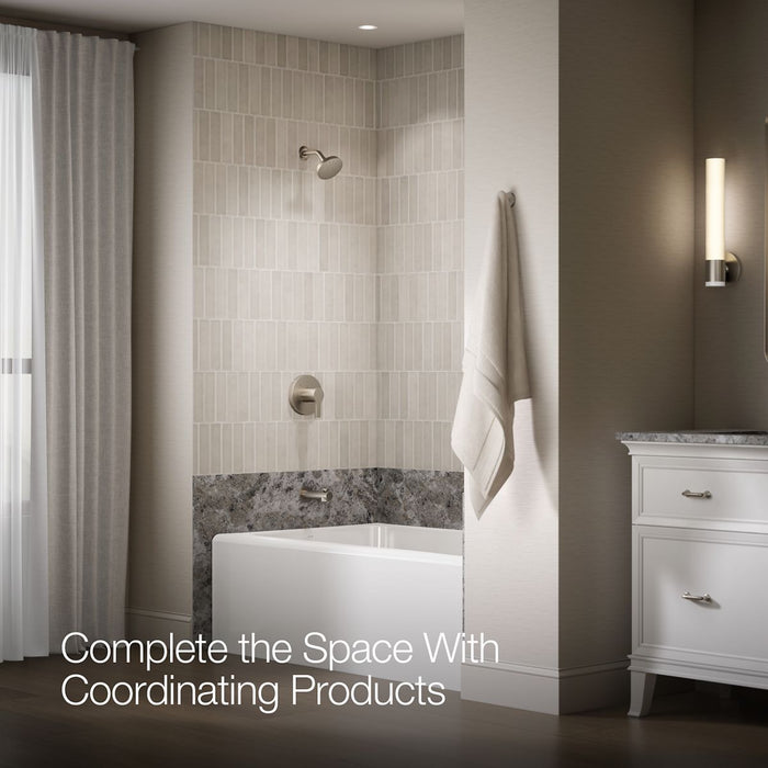 KOHLER K-TS35322-4Y Elate Rite-Temp bath and shower trim kit, 2.5 gpm, vibrant brushed nickel - view 3