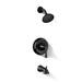 KOHLER K-TS35937-4Y Buckley Rite-Temp® Bath and Shower Trim Kit, 2.5 GPM, Matte Black - 3/4 view of product