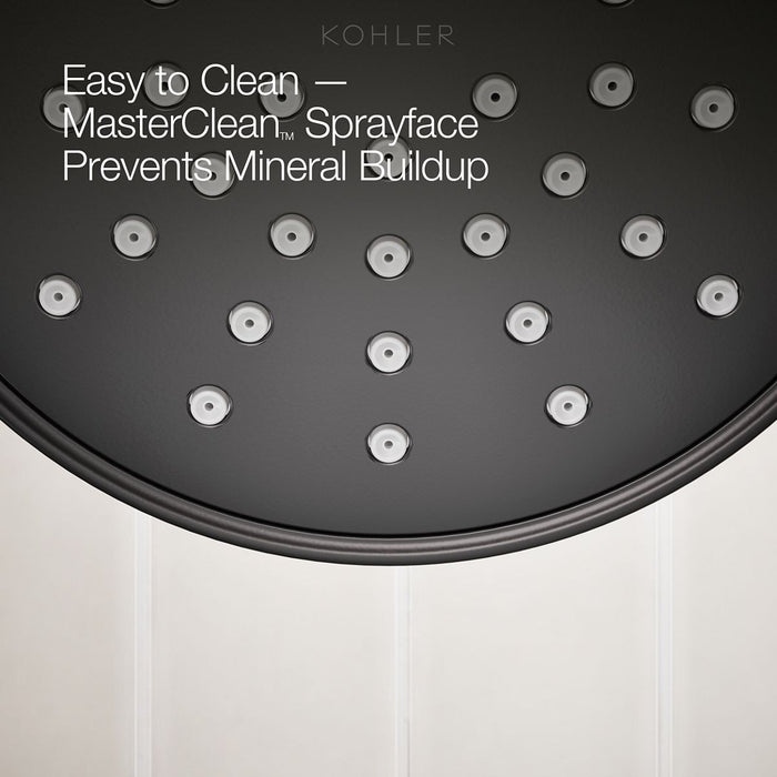 KOHLER K-TS35937-4Y Buckley Rite-Temp® Bath and Shower Trim Kit, 2.5 GPM, Matte Black - close-up view of product detail