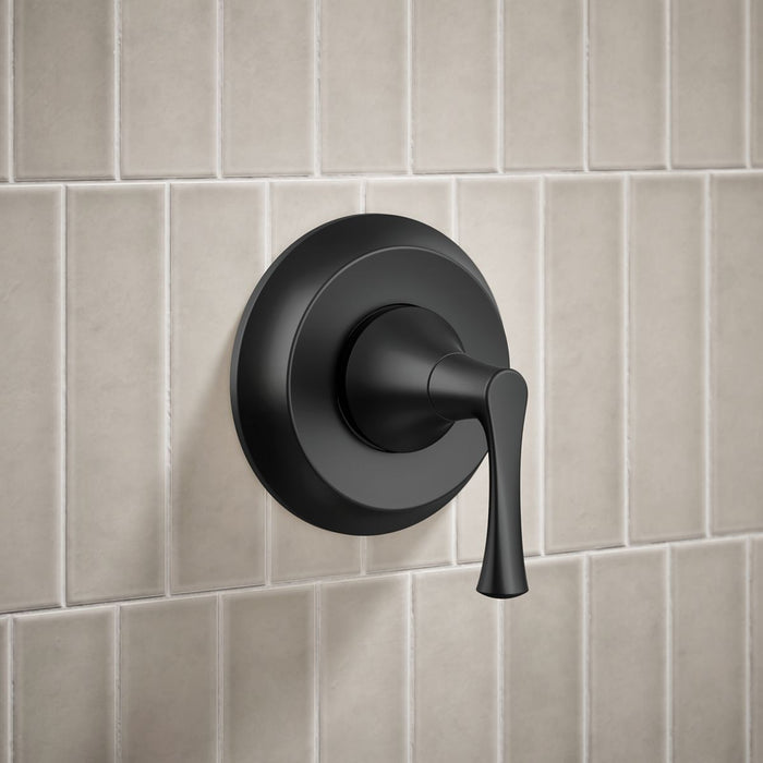 KOHLER K-TS35938-4G Buckley Rite-Temp® Shower Trim Kit, 1.75 GPM, Matte Black - Shows close up detail of product in room