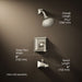 3/4 view of product with dimensions