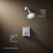 3/4 view of product with dimensions