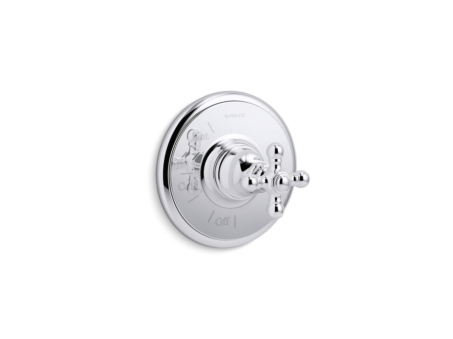 KOHLER K-TS72767-3 Artifacts Rite-Temp valve trim with cross handle
