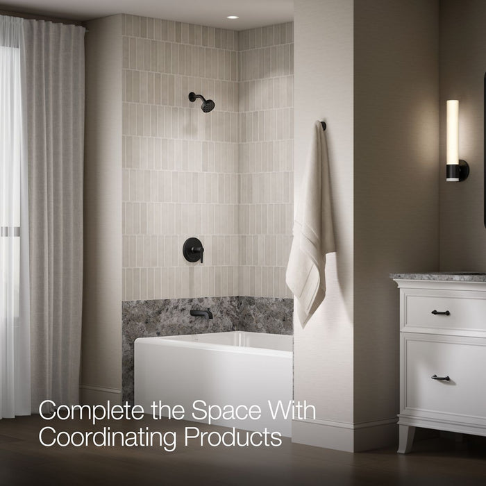 KOHLER K-TS97074-4Y Pitch Rite-Temp bath and shower trim kit, 2.5 gpm, matte black - view 3