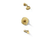 KOHLER K-TS97074-4Y Pitch Rite-Temp bath and shower trim kit, 2.5 gpm, vibrant brushed moderne brass