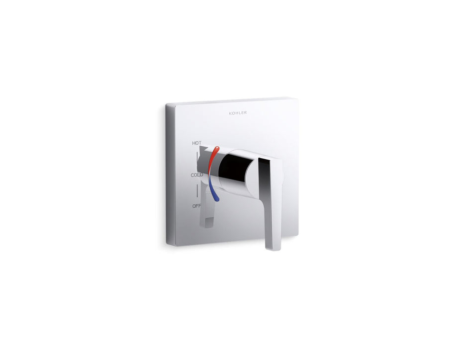KOHLER K-TS99761-X4 Honesty Rite-Temp valve trim with red/blue indexing, polished chrome