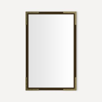 Robern CM2030ND35 Industrial Metal Mirror, 20" x 30" x 1-3/4", Bronze with Aged Brass