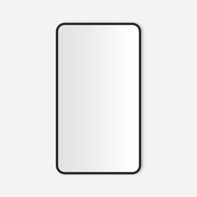 Robern CM2034RC83 Round Corner Metal Mirror, 20" x 34" x 1-3/4", Matte Black