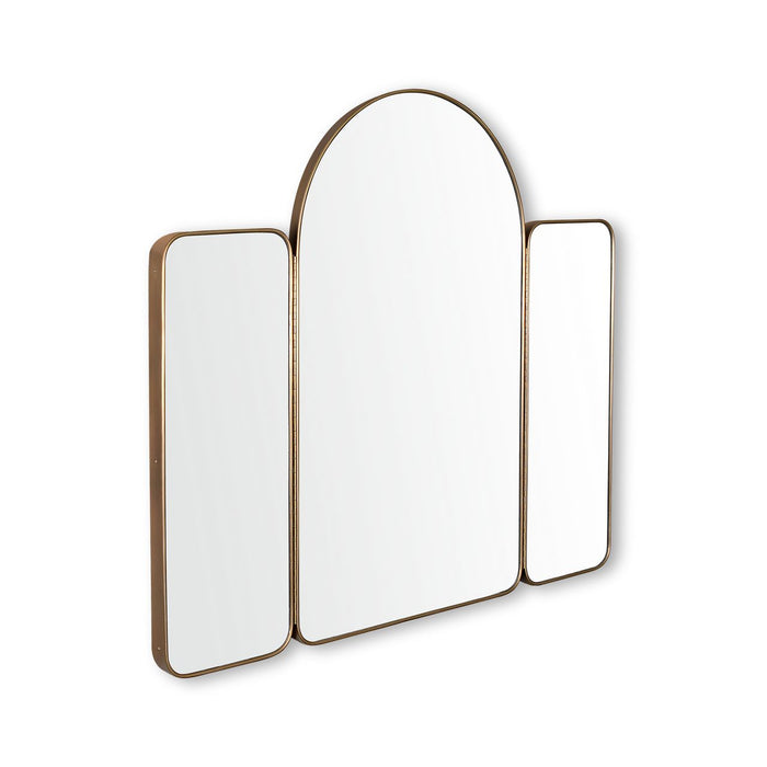 Robern CM4740T87 Triptych Metal Mirror, 47" x 40" x 1-1/16", Aged Brass