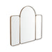 Robern CM4740T87 Triptych Metal Mirror, 47" x 40" x 1-1/16", Aged Brass
