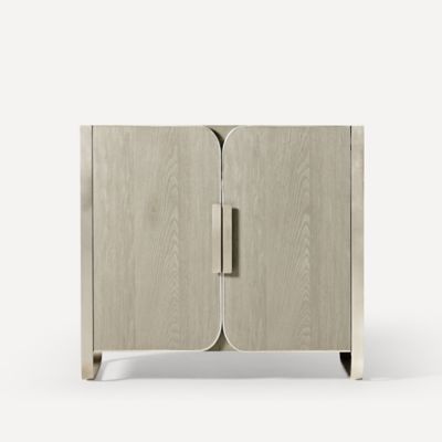 Robern CVBE3620169 Bergman Vanity, 36" x 32-7/8" x 22-7/8", Natural Gray with Brushed Pewter, No Vanity Top